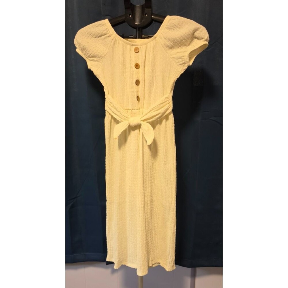 Lily Bleu Cream White Girls Size 7 One Piece Pants Romper New No flaws